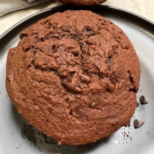 overhead close up shot of Chocolate dream muffin